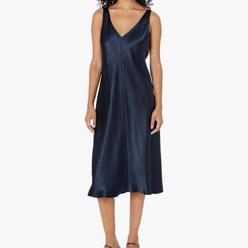 Vince Navy High Low Dress